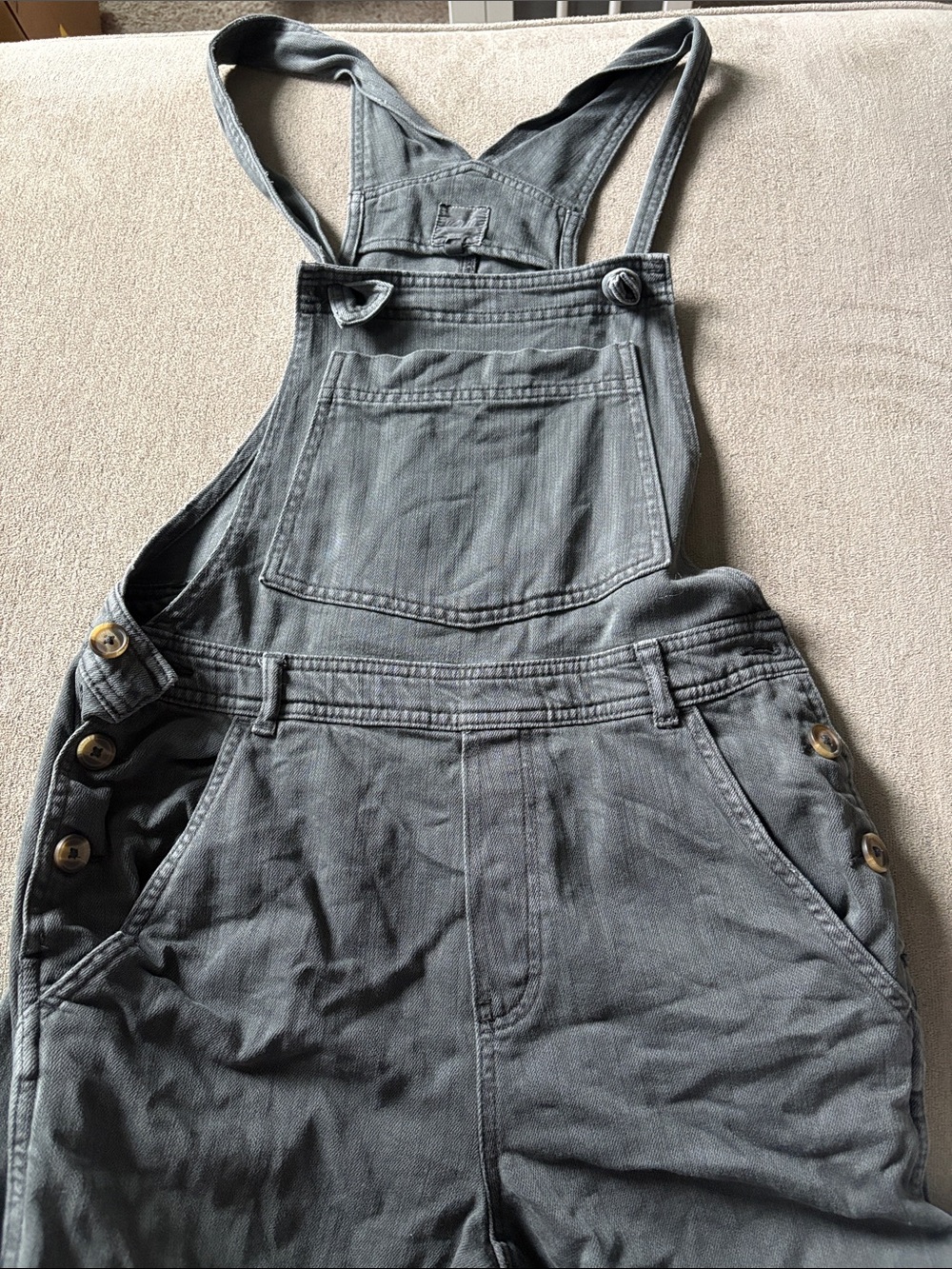 Gray Utility Overalls - Pocketed long Jumpsuit
